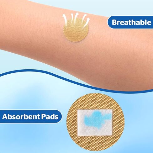 2000 Pack Small Round Bandages, Adhesive Circle Bandages, Breathable Elastic Fabric Bandages with Non-Stick Absorbent Pad, Latex Free Skin-Friendly Bandages for Small Wounds(Diameter 22 mm) in Saudi Arabia