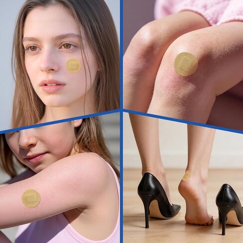 2000 Pack Small Round Bandages, Adhesive Circle Bandages, Breathable Elastic Fabric Bandages with Non-Stick Absorbent Pad, Latex Free Skin-Friendly Bandages for Small Wounds(Diameter 22 mm) in Saudi Arabia