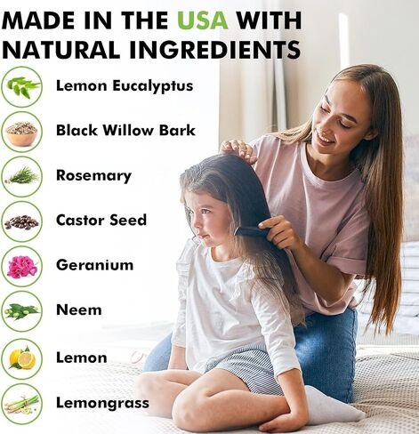 Head Hunters Natural Lice Products Lemon Heads Lice Repellent Spray for Kids and Adults - Detangling and Conditioning Lemon & Rosemary Lice Prevention Spray - 8 Fl Oz in Saudi Arabia