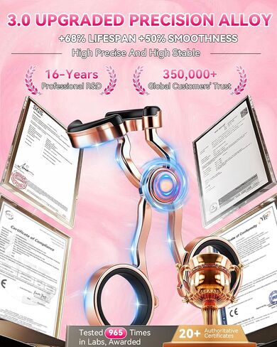 2026 Upgraded Contact Lens Applicator Tool【3-Step Easy Wear】【3.0 Precision Alloy & Natural Silicone】 0 Shift, Ultra-Smooth Lens Insertion Removal Kit for Home Travel Use (Rose Gold) in Kuwait