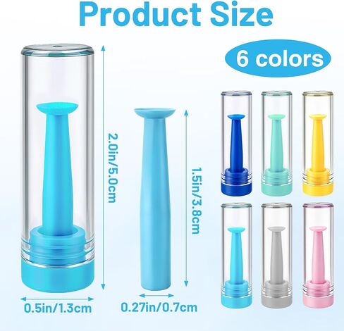 6pcs Silicone Contact Lens Remover Tool,Portabl 6 Colors Hard Contact Lens Applicator for RGP & Scleral Lenses with Sanitary Cases- Plunger Suction Cup (Multicolor) in Saudi Arabia