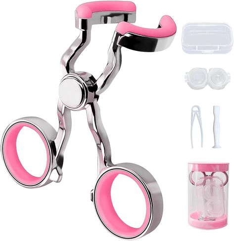Contact Lens Applicator Tool, Gentle Suction Cup & Tweezer Set for Easy, Hygienic Insertion and Removal of Soft Contact Lenses, Elegant Rose Pink in Kuwait