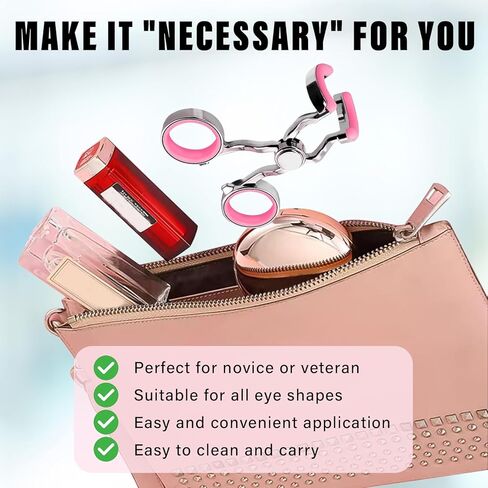 Contact Lens Applicator Tool, Gentle Suction Cup & Tweezer Set for Easy, Hygienic Insertion and Removal of Soft Contact Lenses, Elegant Rose Pink in Kuwait