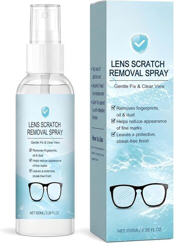 2026 Upgraded Eyeglass Scratch Remover Spray, Glasses Lens Scratch Remover and Cleaner for Eyeglasses, Sunglasses and Reading Glasses, Removes Scratches, Fingerprints, Oil and Dust (1PCS) in Kuwait