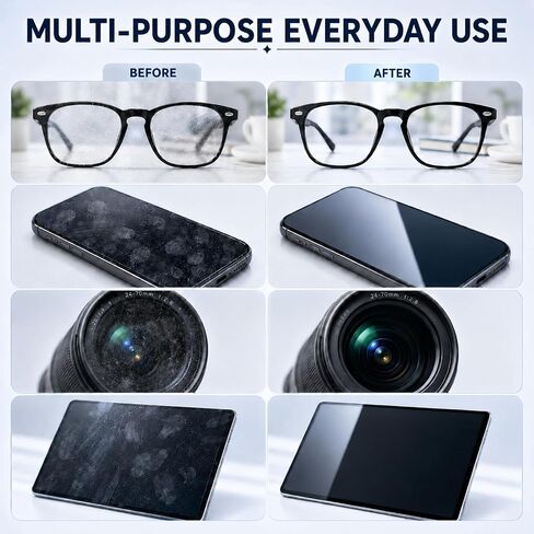 2026 Upgraded Eyeglass Scratch Remover Spray, Glasses Lens Scratch Remover and Cleaner for Eyeglasses, Sunglasses and Reading Glasses, Removes Scratches, Fingerprints, Oil and Dust (1PCS) in Kuwait
