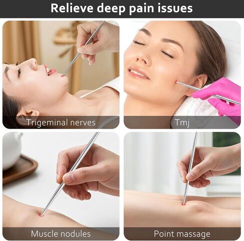 ideayard Facial Reflexology Tool, 3 Pieces/6 Sized Headed Stainless Steel Acupuncture Pen for Ear, Face & Body Acupressure, Massage, Deep Tissue Pain Relief & Muscle Relaxation in Saudi Arabia