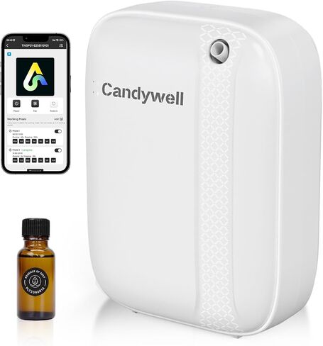 Waterless Scent Diffuser Starter Kit for Home & Hotel, Essential Oil Diffuser for Whole House, 3000 Sq Ft Coverage, Cold Air Diffuser for Wall-Mounted, Smart APP Control, 13.5 Fl Oz Large Capacity in Kuwait