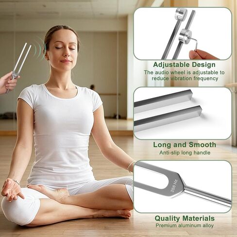 Tuning Forks for Healing Set – 128Hz 136.1Hz 256Hz 384Hz Weighted & Unweighted Resonance Sound Therapy Tuning Fork Set, Healing Instruments for Meditation Yoga Chakra Balance in Saudi Arabia