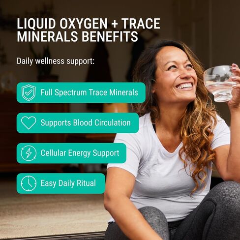 ENERGI Liquid Oxygen + Trace Minerals Drops, Fulvic Acid Ionic Complex with Stabilized Diatomic Oxygen, Daily Hydration & Athletic Performance, Supports Blood Circulation, 4oz, 190 Servings in Saudi Arabia
