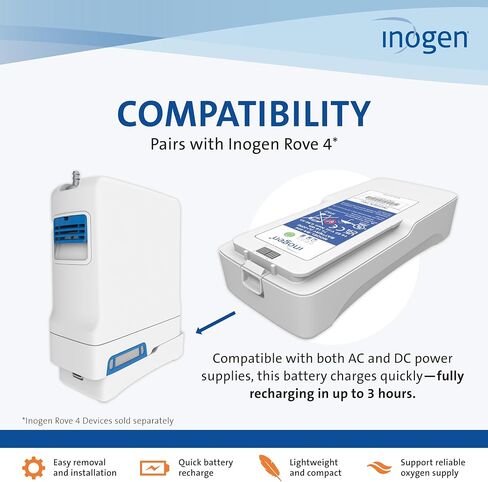 Inogen Rove 4 Intermediate (4-Cell) Battery - Portable Replacement Battery - for the Rove 4-0.8 lbs., 5.38 L X 2.64 W x 1 in. H in Saudi Arabia