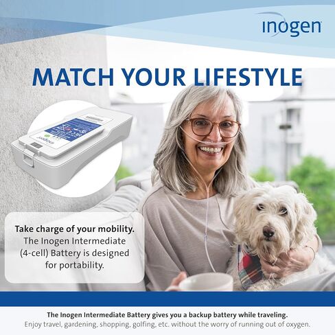 Inogen Rove 4 Intermediate (4-Cell) Battery - Portable Replacement Battery - for the Rove 4-0.8 lbs., 5.38 L X 2.64 W x 1 in. H in Saudi Arabia