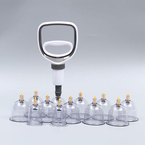 Cupping Therapy Set, 12pcs Traditional Chinese Therapy Cupping Kit, Cupping with Case Pump Vacuum Suction Cups for Salon Or Home Use in Kuwait