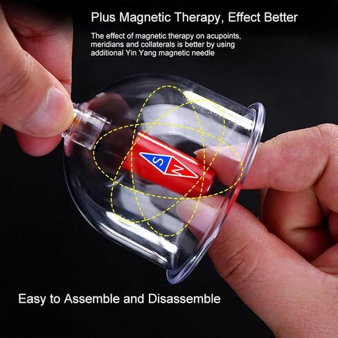 Cupping Therapy Set, 12pcs Traditional Chinese Therapy Cupping Kit, Cupping with Case Pump Vacuum Suction Cups for Salon Or Home Use in Kuwait