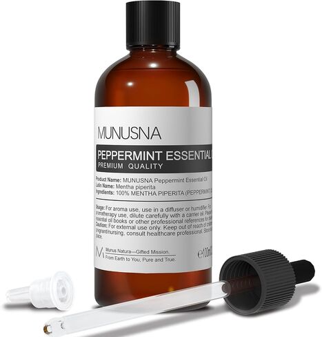 زيت النعناع العطري، زيت النعناع النقي والطبيعي 100%، 100 مل، زيت عطري عالي الجودة للعناية بالبشرة والجسم والشعر، والهواء المنعش، والمزاج، والناشر، والتدليك، وصناعة الصابون والشموع in Kuwait