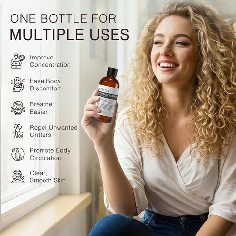 زيت النعناع العطري، زيت النعناع النقي والطبيعي 100%، 100 مل، زيت عطري عالي الجودة للعناية بالبشرة والجسم والشعر، والهواء المنعش، والمزاج، والناشر، والتدليك، وصناعة الصابون والشموع in Kuwait