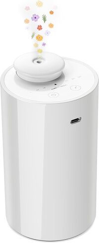 Airversa Waterless Diffuser for Essential Oil, Car Diffsuer, Battery Operated Nebulizer, 0.7 Fl Oz/ 20mL, Mini Scent Air Machine, 3 Timers & 3 Mist Levels for Home, Room, Car, Office - AN6 Black in Saudi Arabia