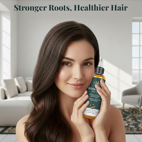 AVD ORGANICS Rosemary Oil for Hair Growth & scalp | Infused with Boitin | Hair Stregthening Nourishing and Volumizing | infused with Jojoba & Castor Oil | NON - GMO 120ml in Saudi Arabia