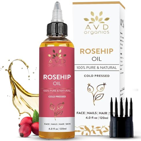 AVD ORGANICS Rosemary Oil for Hair Growth & scalp | Infused with Boitin | Hair Stregthening Nourishing and Volumizing | infused with Jojoba & Castor Oil | NON - GMO 120ml in Saudi Arabia