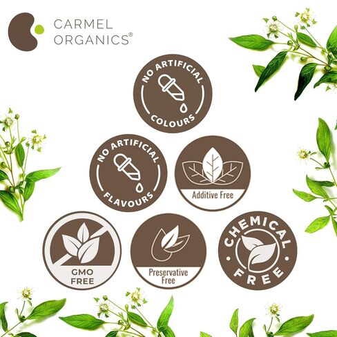 CARMEL ORGANICS Bhringraj Powder 8 Ounce | 100% Pure & Natural | Promotes Hair Growth & Strength | Ayurvedic Herbal Supplement | for Hair & Scalp Care | No Added Preservatives, Non-GMO in Saudi Arabia