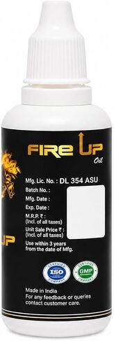 Fire-Up Herbal Massage Oil for External Use | Traditional Ayurvedic Botanical Oil Blend with Ashwagandha Clove Saffron & Herbal Extracts | 25 ml in Saudi Arabia