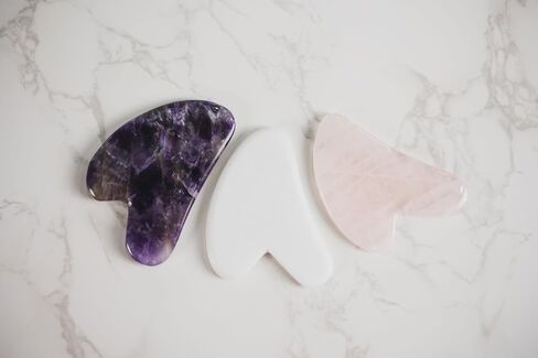 Gua Sha Stone Natural Facial Massage Tool, Rose Quartz in Kuwait