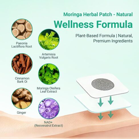Moringa Patches, QZEM 2026 Upgraded 12-in-1 Navel Strips, Natural Herbal Gentle & Non-Irritating, Suitable for All Skin Types (30 Count) in Saudi Arabia