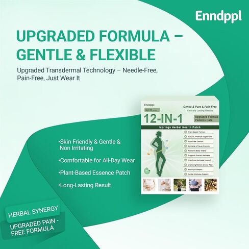 Moringa Patches, QZEM 2026 Upgraded 12-in-1 Navel Strips, Natural Herbal Gentle & Non-Irritating, Suitable for All Skin Types (30 Count) in Saudi Arabia