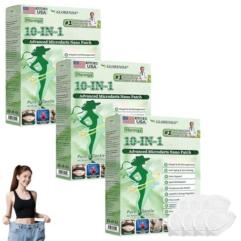 Upgraded Style Moringa 10-in-1 Nano Microdarts Patch, Advanced Moringa Patches, Natural Body Patches for Women and Men - Gentle Formula for All Skin (4 PCS, 4 boxes) in Saudi Arabia