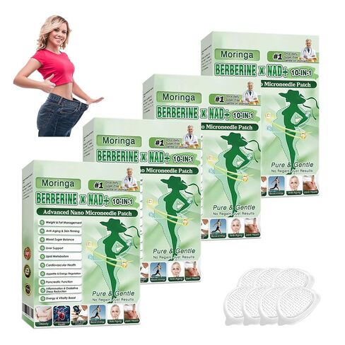 Upgraded Style Moringa 10-in-1 Nano Microdarts Patch, Advanced Moringa Patches, Natural Body Patches for Women and Men - Gentle Formula for All Skin (4 PCS, 4 boxes) in Kuwait