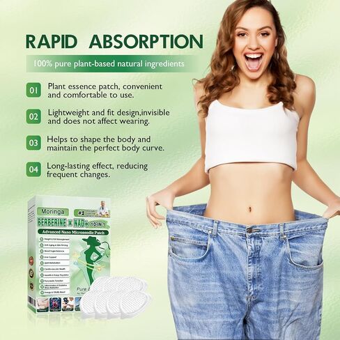 Upgraded Style Moringa 10-in-1 Nano Microdarts Patch, Advanced Moringa Patches, Natural Body Patches for Women and Men - Gentle Formula for All Skin (4 PCS, 4 boxes) in Kuwait