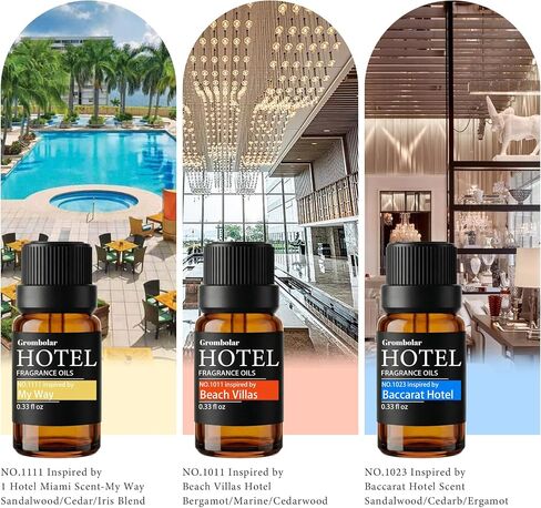Essential Oils Set-Hotel Collection Diffuser Oil Gift Set,Premium Essential Oil for Diffusers, Home Care, Fragrance, Humidifiers in Kuwait