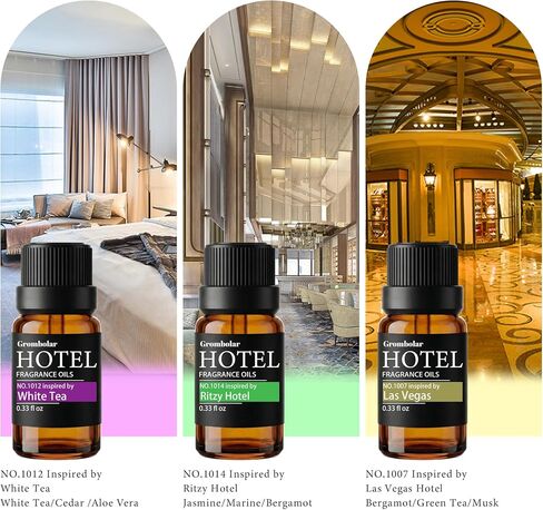 Essential Oils Set-Hotel Collection Diffuser Oil Gift Set,Premium Essential Oil for Diffusers, Home Care, Fragrance, Humidifiers in Kuwait
