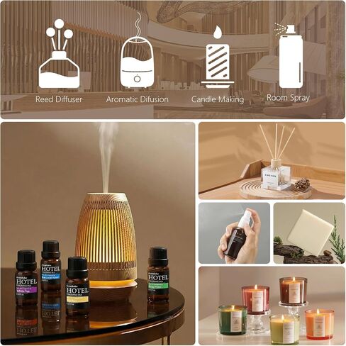 Essential Oils Set-Hotel Collection Diffuser Oil Gift Set,Premium Essential Oil for Diffusers, Home Care, Fragrance, Humidifiers in Kuwait