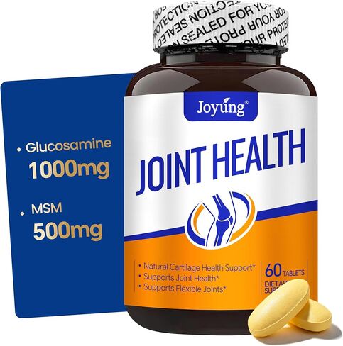 Joyung Joint Health Supplement with 1000mg Glucosamine & 500mg MSM - Advanced Cartilage & Bone Support - Includes Vitamin D3, Manganese & Eggshell Membrane - 60 Tablets in Kuwait