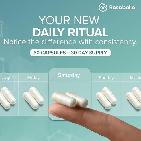Rosabella Liposomal Glutathione 500mg – High Absorption Glutathione Supplement, Antioxidant Support, Cellular Health & Detox Support, 60 Capsules, 30 Day Supply, Daily Antioxidant Capsules in Saudi Arabia