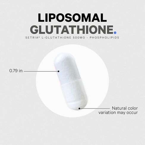 مكمل Codeage Liposomal Glutathione - نقي مخفض من Setria L-Glutathione، تسليم الجسيمات الدهنية، مركب الفوسفوليبيد - حبوب مسحوق الجلوتاثيون المغلفة - نباتي، غير معدل وراثيًا - 60 كبسولة in Kuwait