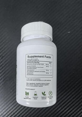 مكمل Ncduyde NAD+، Liposomal NAD Nicotinamide Riboside Resveratrol 1500 mg - مضاد للشيخوخة وصحة الدماغ، وتحسين الطاقة - خصيصًا للنساء والرجال، 120 كبسولة in Kuwait