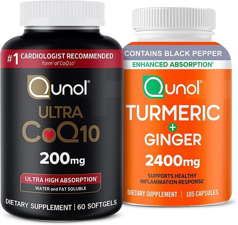Qunol CoQ10 200mg Softgels, Ultra CoQ10 - Ultra High Absorption Coenzyme Q10 Supplements - Antioxidant Supplement for Vascular and Heart Health & Energy Production, 3 month supply, 90 Count in Kuwait