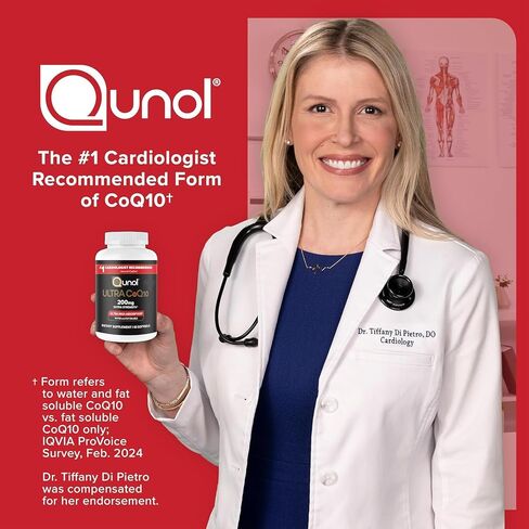Qunol CoQ10 200mg Softgels, Ultra CoQ10 - Ultra High Absorption Coenzyme Q10 Supplements - Antioxidant Supplement for Vascular and Heart Health & Energy Production, 3 month supply, 90 Count in Saudi Arabia