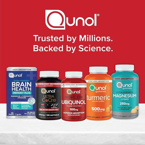 Qunol CoQ10 200mg Softgels, Ultra CoQ10 - Ultra High Absorption Coenzyme Q10 Supplements - Antioxidant Supplement for Vascular and Heart Health & Energy Production, 3 month supply, 90 Count in Saudi Arabia