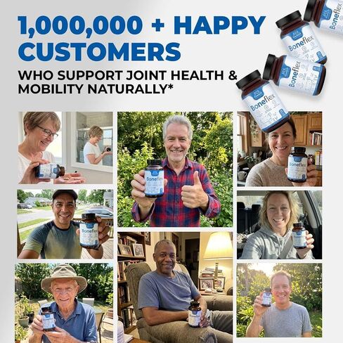 Lonvera Boneflex Glucosamine Chondroitin MSM Turmeric Joint Support Supplement with Grass Fed Bone Marrow and Collagen - Joint Supplements for Men and Women, 60 Capsules in Saudi Arabia