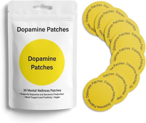 Dopamine Patches, Extra Strength Plant-Based Formula, Supports Dopamine & Serotonin Balance, Vegan Mood Balance Patch for Men and Women (30 Count) in Saudi Arabia
