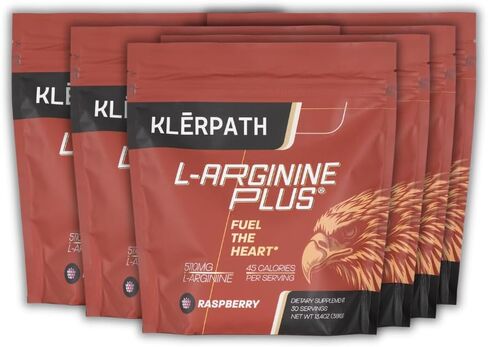 L-Arginine Plus Raspberry 6-Pack - #1 Natural Blood Pressure Supplement, Better Cholesterol, More Energy - Heart Health Supplement 13.4 oz in Kuwait