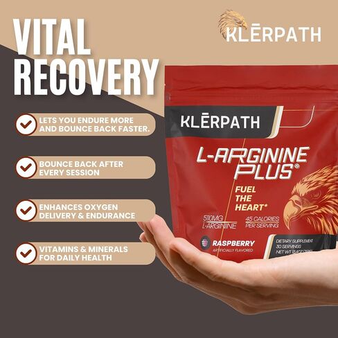 L-Arginine Plus Raspberry 6-Pack - #1 Natural Blood Pressure Supplement, Better Cholesterol, More Energy - Heart Health Supplement 13.4 oz in Kuwait