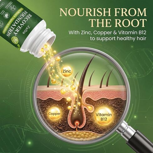 Zafira Recovery Foundation Capsules with Saffron Extract, Myo-Inositol, Magnesium & Ginger Extract for Mood Support, Energy & Focus, Digestive Comfort, Non-GMO, 60 Capsules in Kuwait