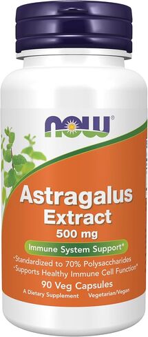 مكملات دعم المناعة من NOW Foods، مستخلص استراغالوس 500 ملغ (موحد إلى 70% من السكريات)، 90 كبسولة نباتية in Kuwait