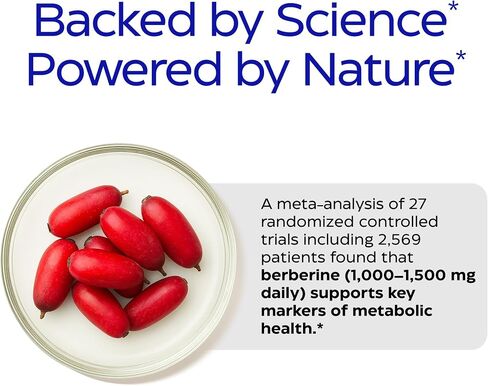 مكمل Enzymedica Berberine HCl 510 مجم - كبسولات بربارين للرجال والنساء، دعم الصحة الأيضية الطبيعية، نباتي، خالي من الغلوتين، غير معدل وراثيًا - 120 كبسولة إطلاق مستهدفة in Kuwait