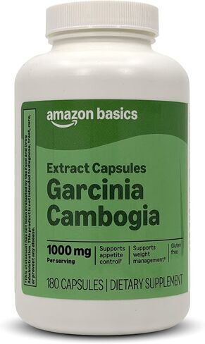 Amazon Basics Garcinia Cambombogia Capsules, 1,000 mg, 180 Count in Kuwait