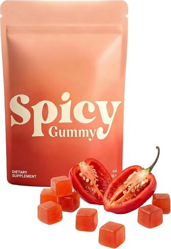 Hot Gummy, علكة حارة مع الفلفل الحار، دعم صحي يومي نباتي لتحقيق التوازن والاسترخاء، 60 قطعة in Kuwait