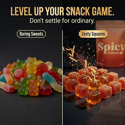 Hot Gummy, علكة حارة مع الفلفل الحار، دعم صحي يومي نباتي لتحقيق التوازن والاسترخاء، 60 قطعة in Kuwait